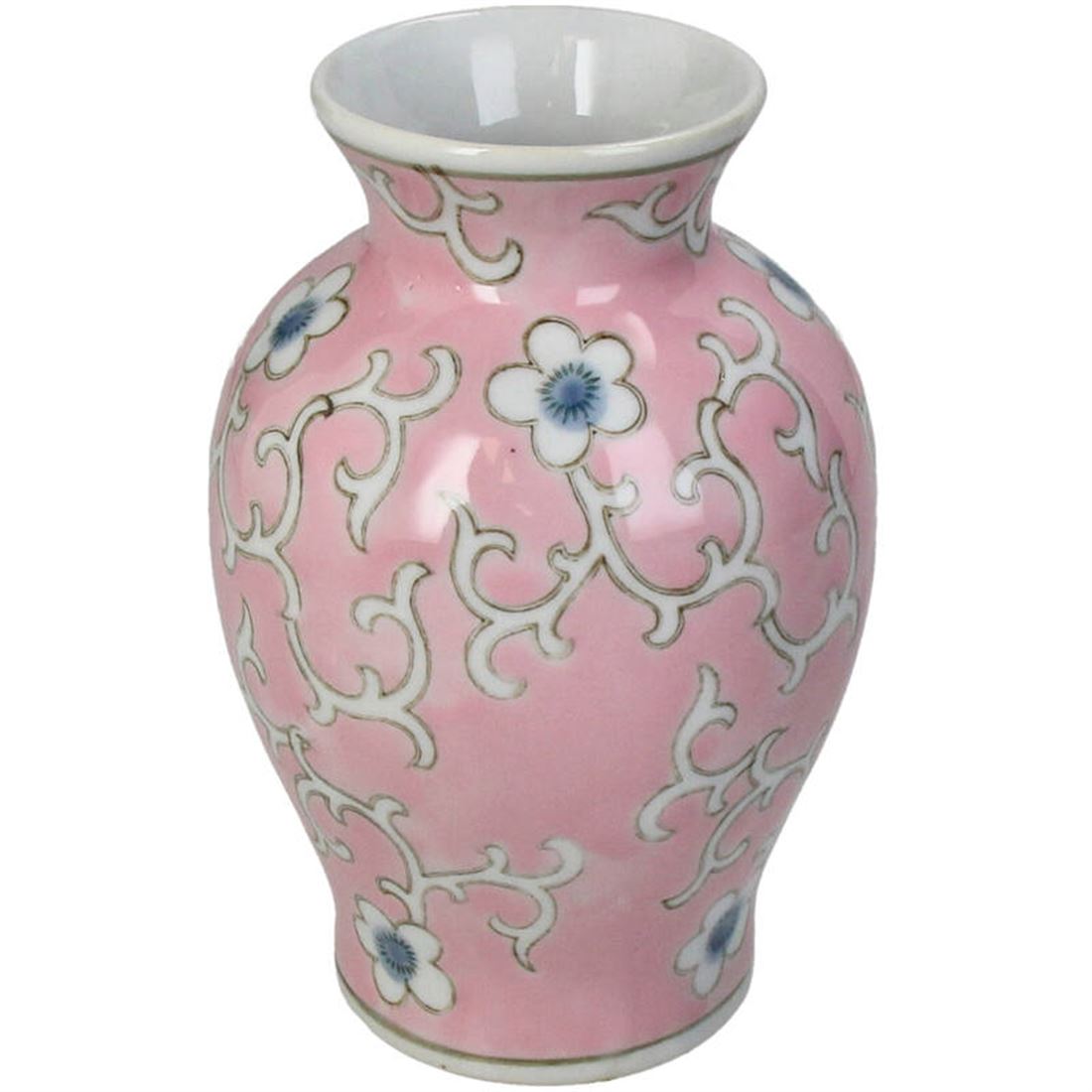 Vaso Cerâmico Clássico Rosa 16x11cm