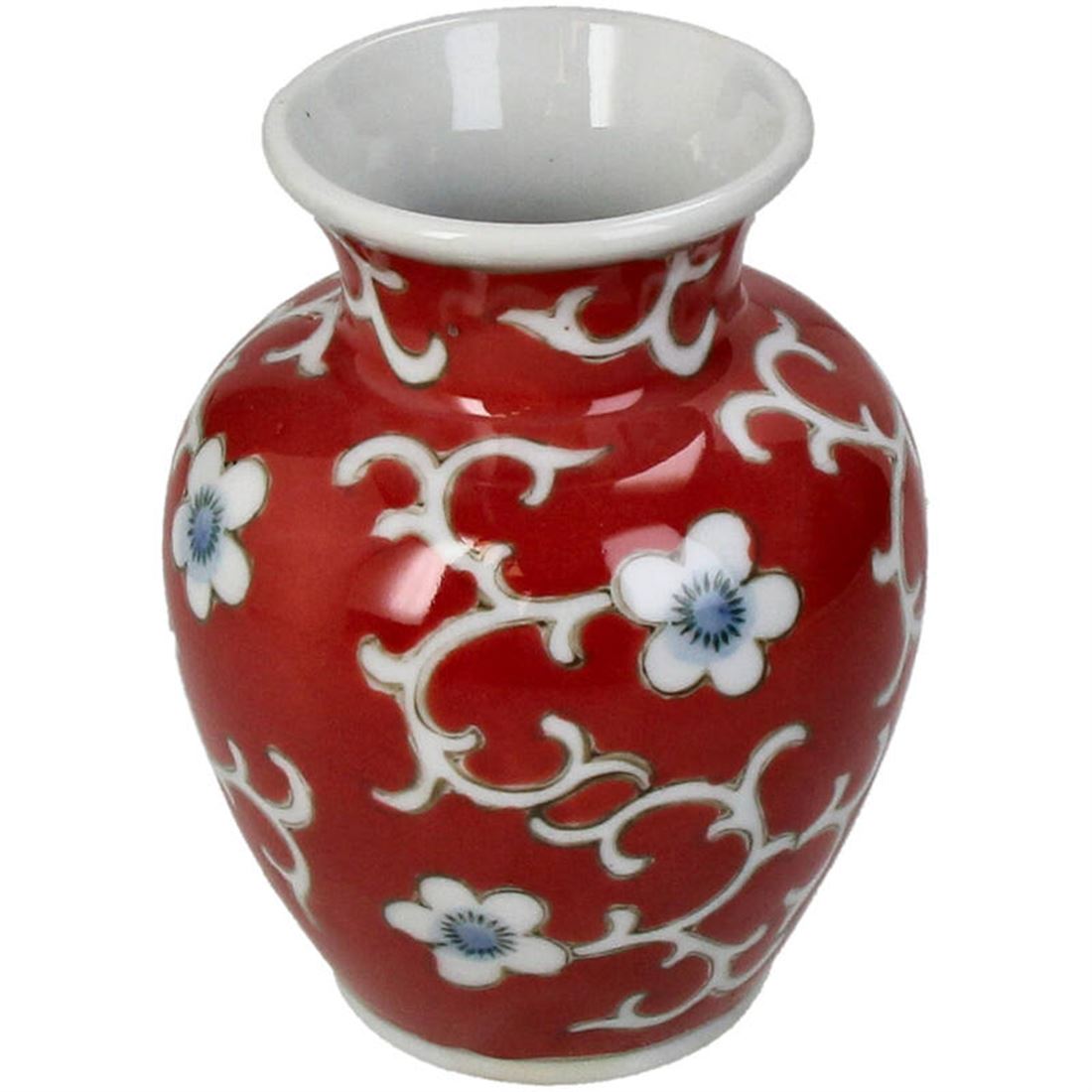 Vaso Cerâmico Clássico Vermelho 12x10cm