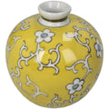 Pote Cerâmico Clássico Amarelo 12x12cm