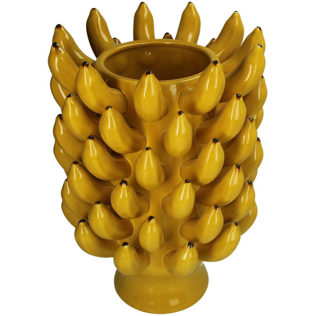 Jarra Cerâmica c/Bananas Embutidas Amarelo 44cm