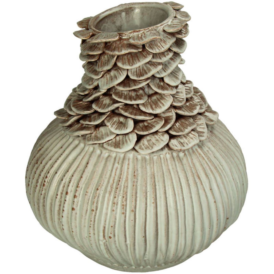 Jarra Cerâmica Burgundy Marfim 34x31cm