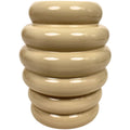 Vaso Cerâmico Fine Discos Bege 37x29cm