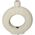 Jarra Cerâmica Redonda Ecru Bege 23x19cm