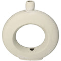 Jarra Cerâmica Redonda Ecru Bege 30x25cm
