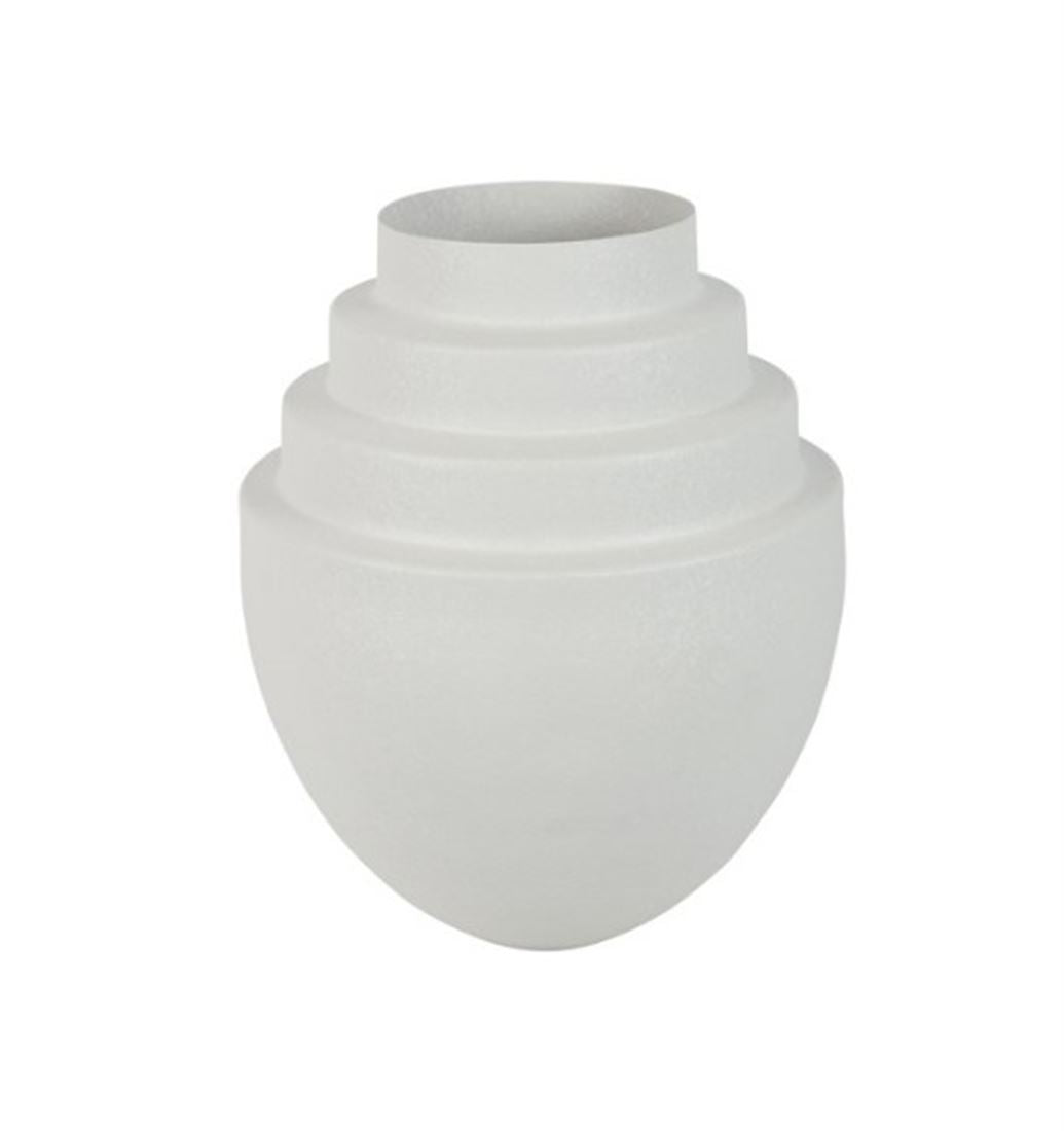 Vaso Fajah Redondo Branco 38x30cm