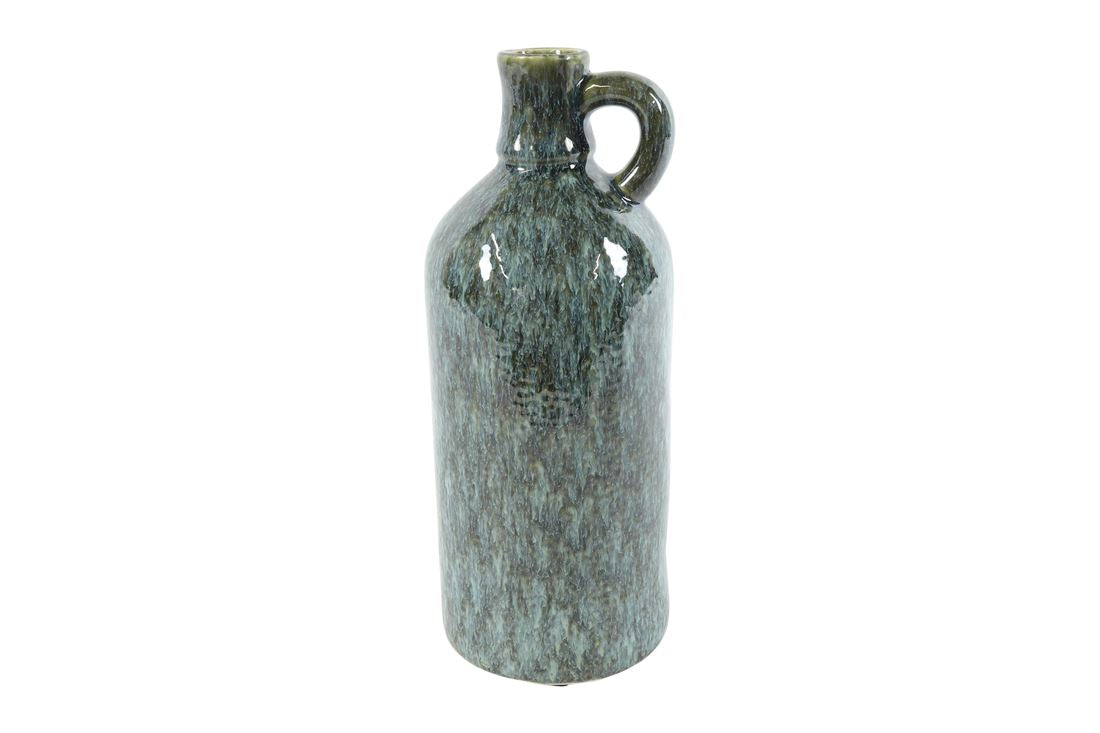Jarra Ânfora Azulada Padrão c/Asa 31x13cm