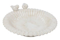 Prato Cerâmico Coco c/Pássaros Branco 31x11cm