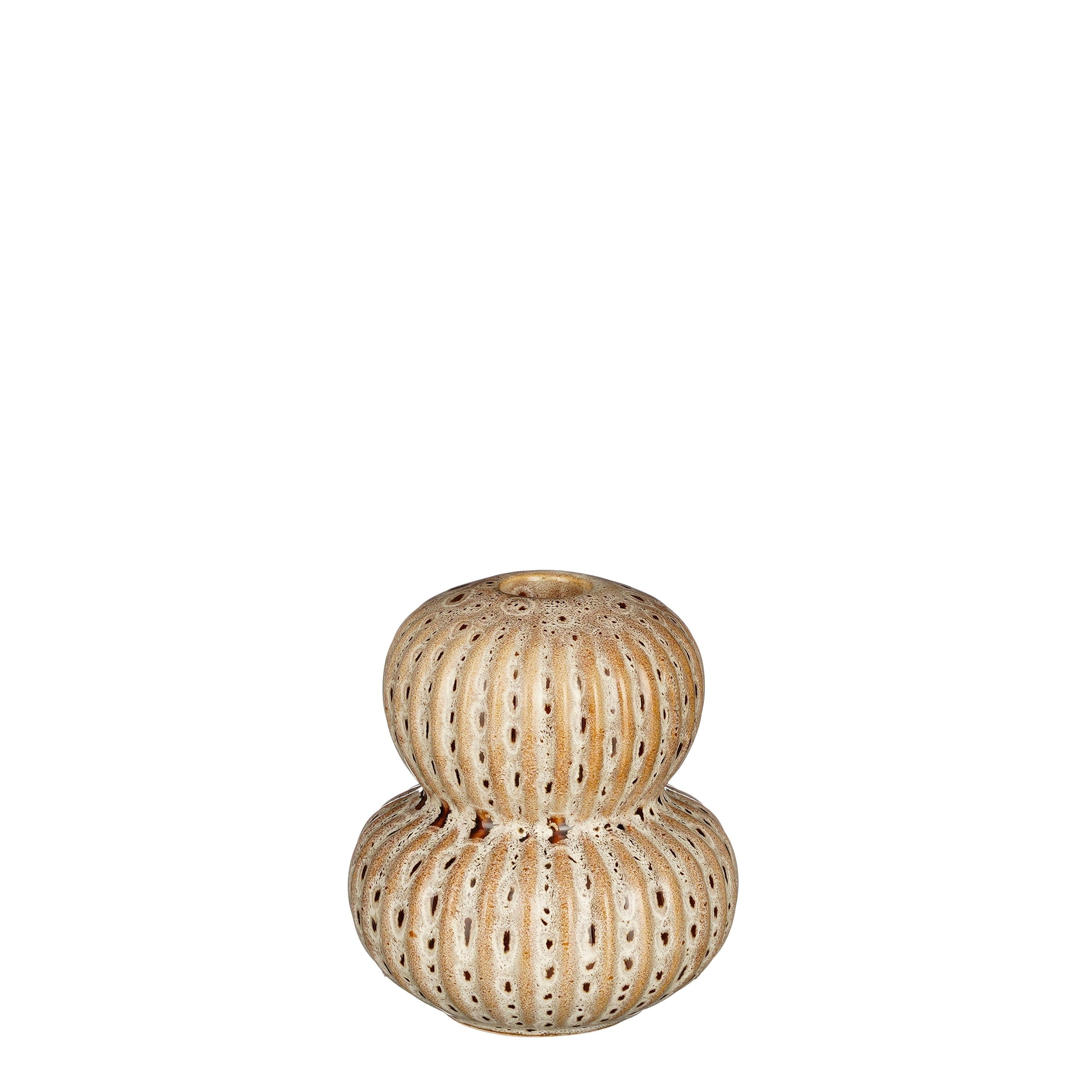 Candelabro Castanho c/Relevo 11x10cm