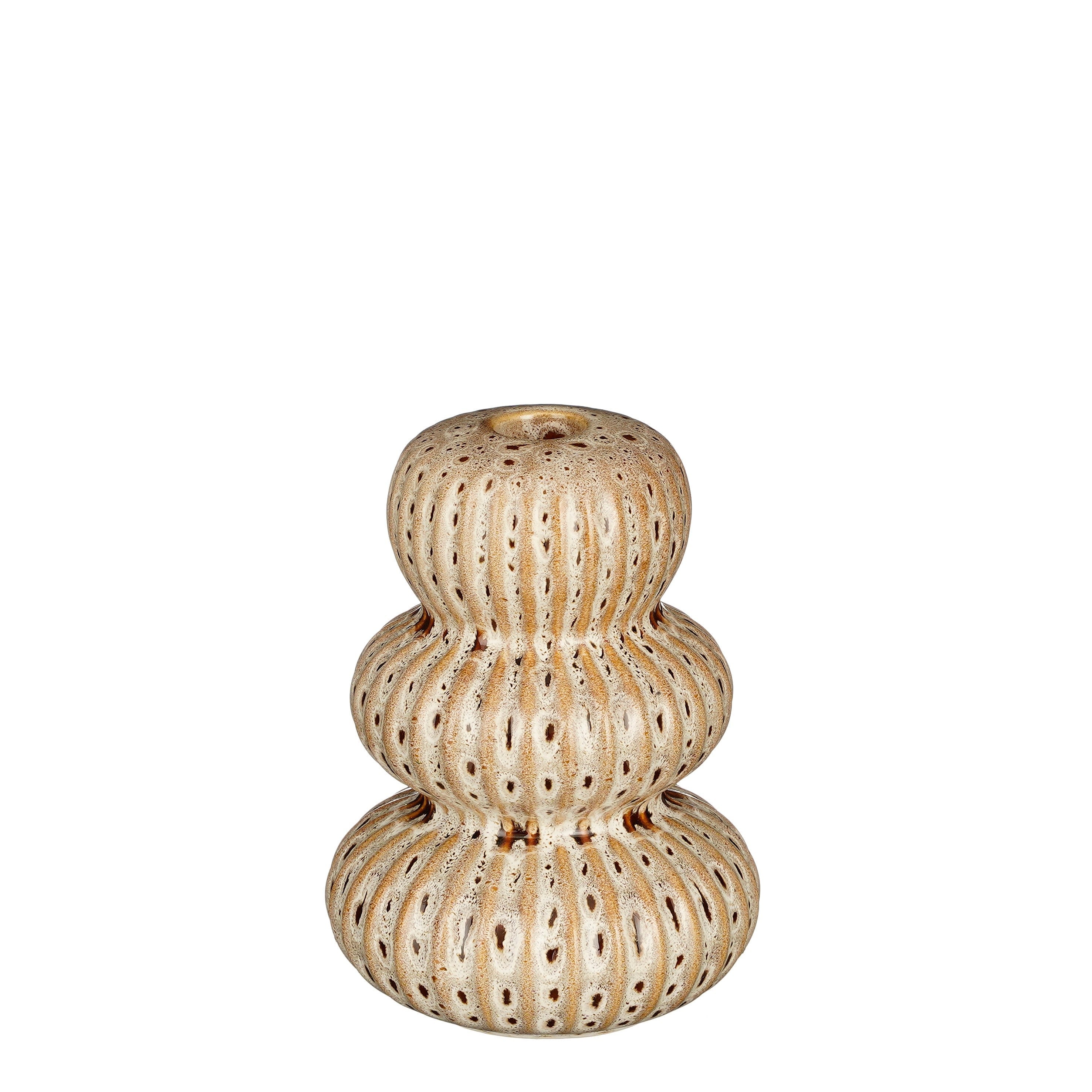 Candelabro Castanho c/Relevo 16x11cm
