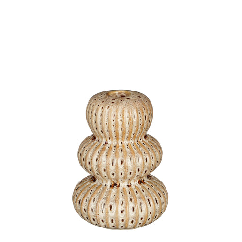 Candelabro Castanho c/Relevo 16x11cm
