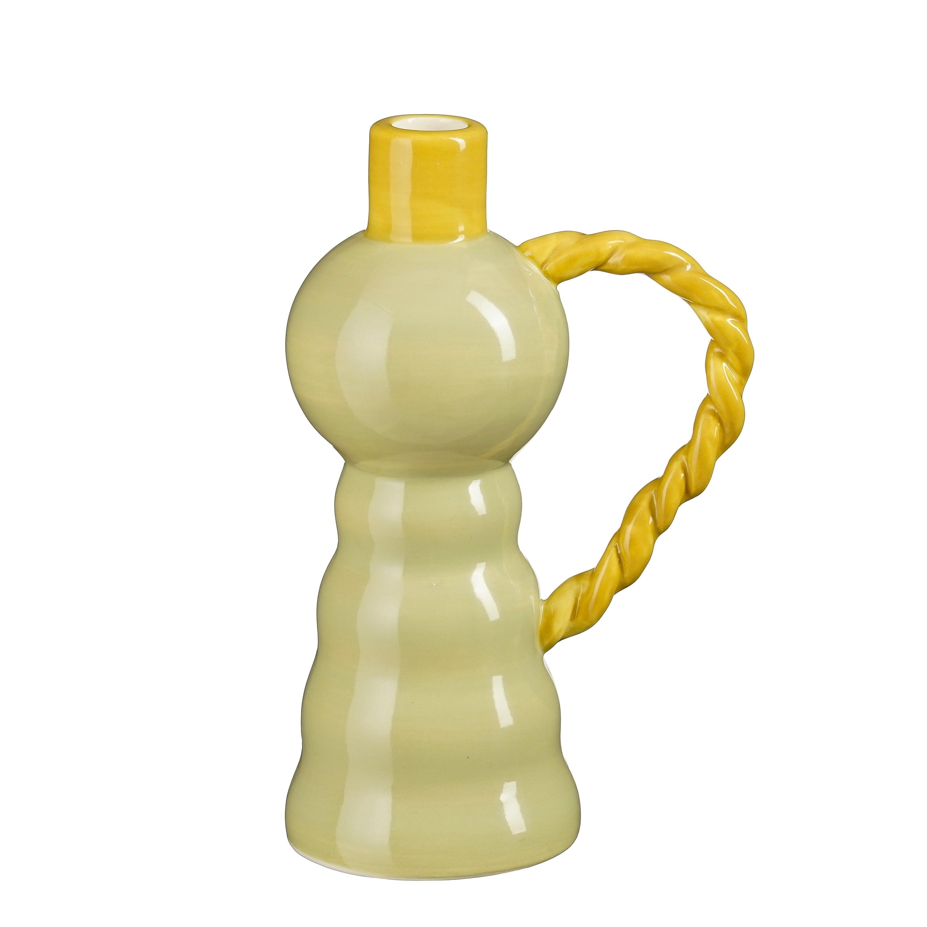 Candelabro Viva c/Asa Verde Claro 23x14x9cm