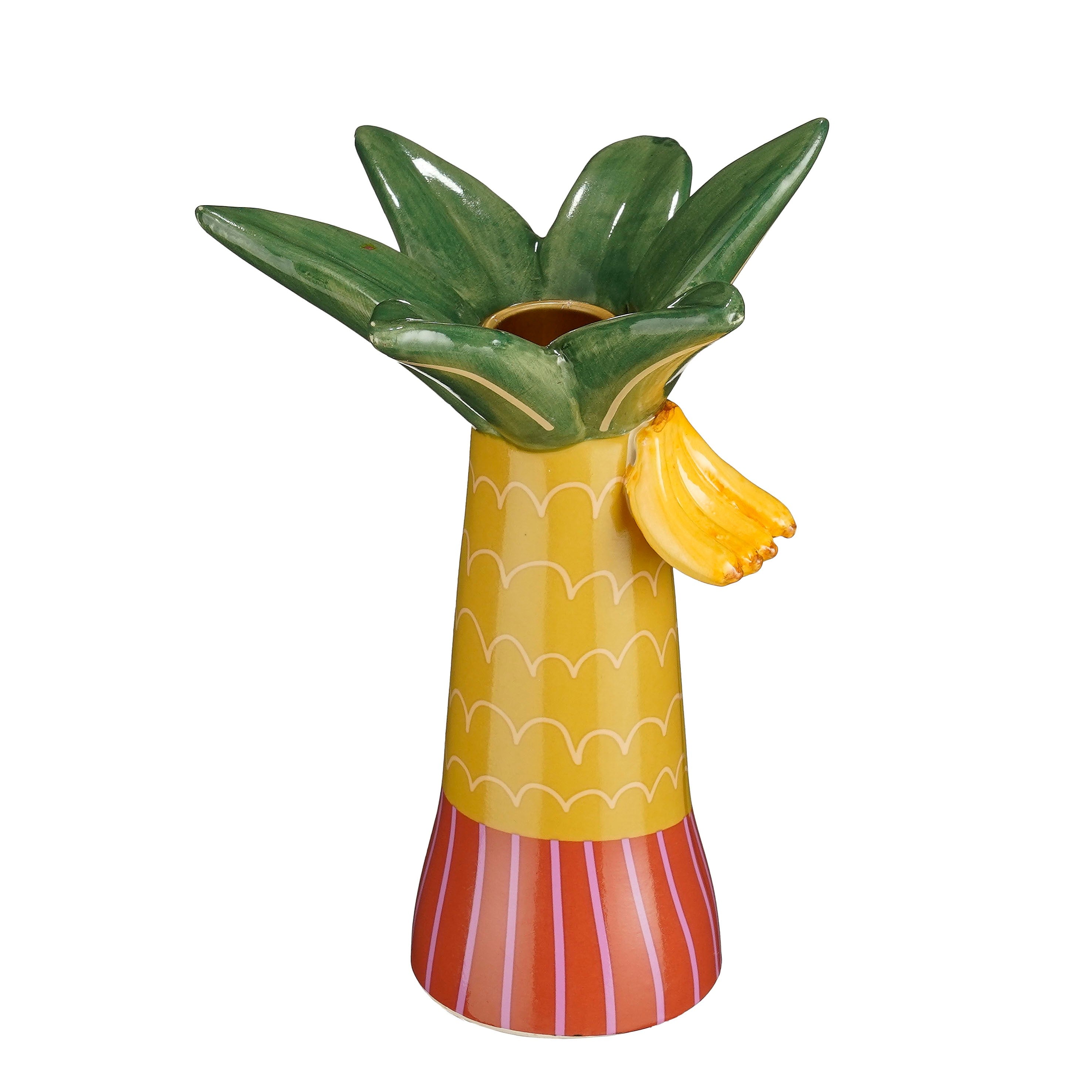Candelabro Palm Palmeira Verde 18x13cm