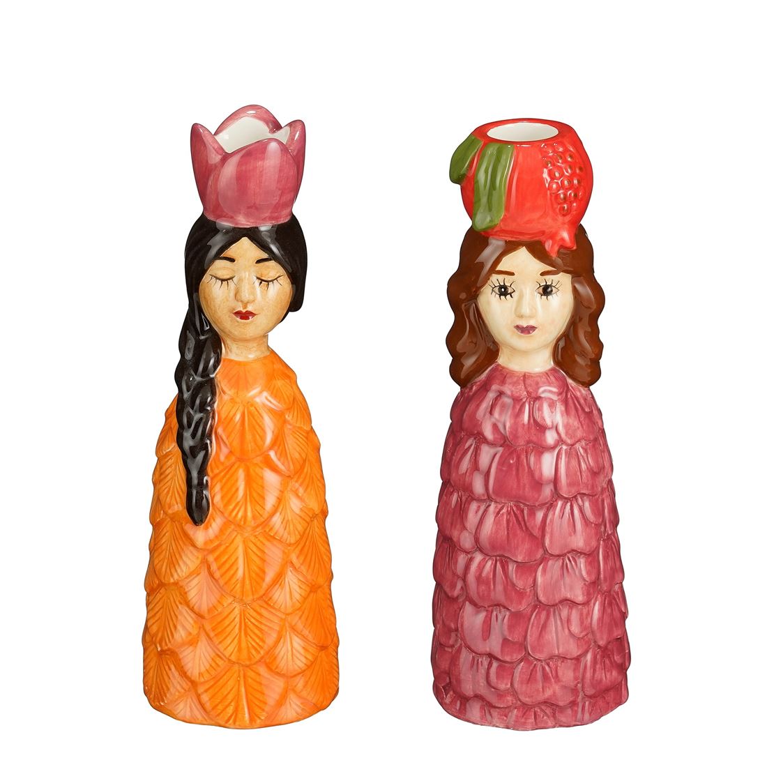 Candelabro Funny Mulher Sortido Rosa/Laranja 21cm