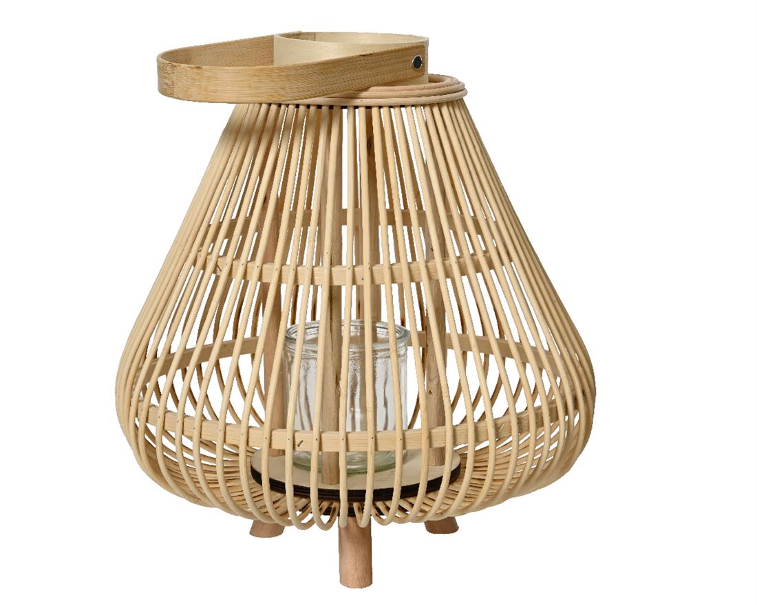 Lanterna Bamboo Natural 29x31cm