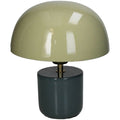 Candeeiro Mesa Vintage Metal Bege/Verde 24x23cm