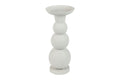 Candelabro Fajah Branco Bolas 37x12,5cm