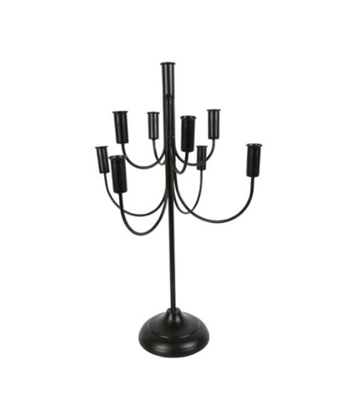 Candelabro Metal Laramie Preto x9 38x61cm