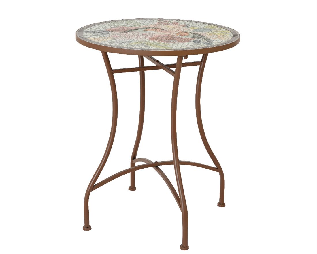 Mesa Metal Aberdeen Castanha 58x71cm