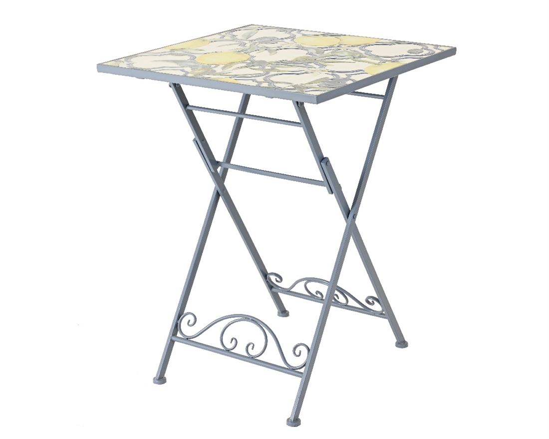 Mesa Metal Sorrento Azul 58x76cm