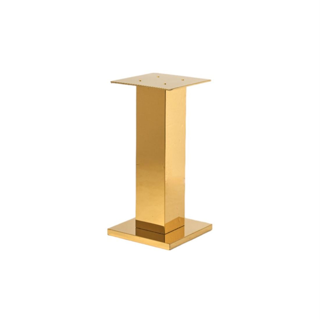 Coluna Efeito Espelho Quadrado Dourado 60cm