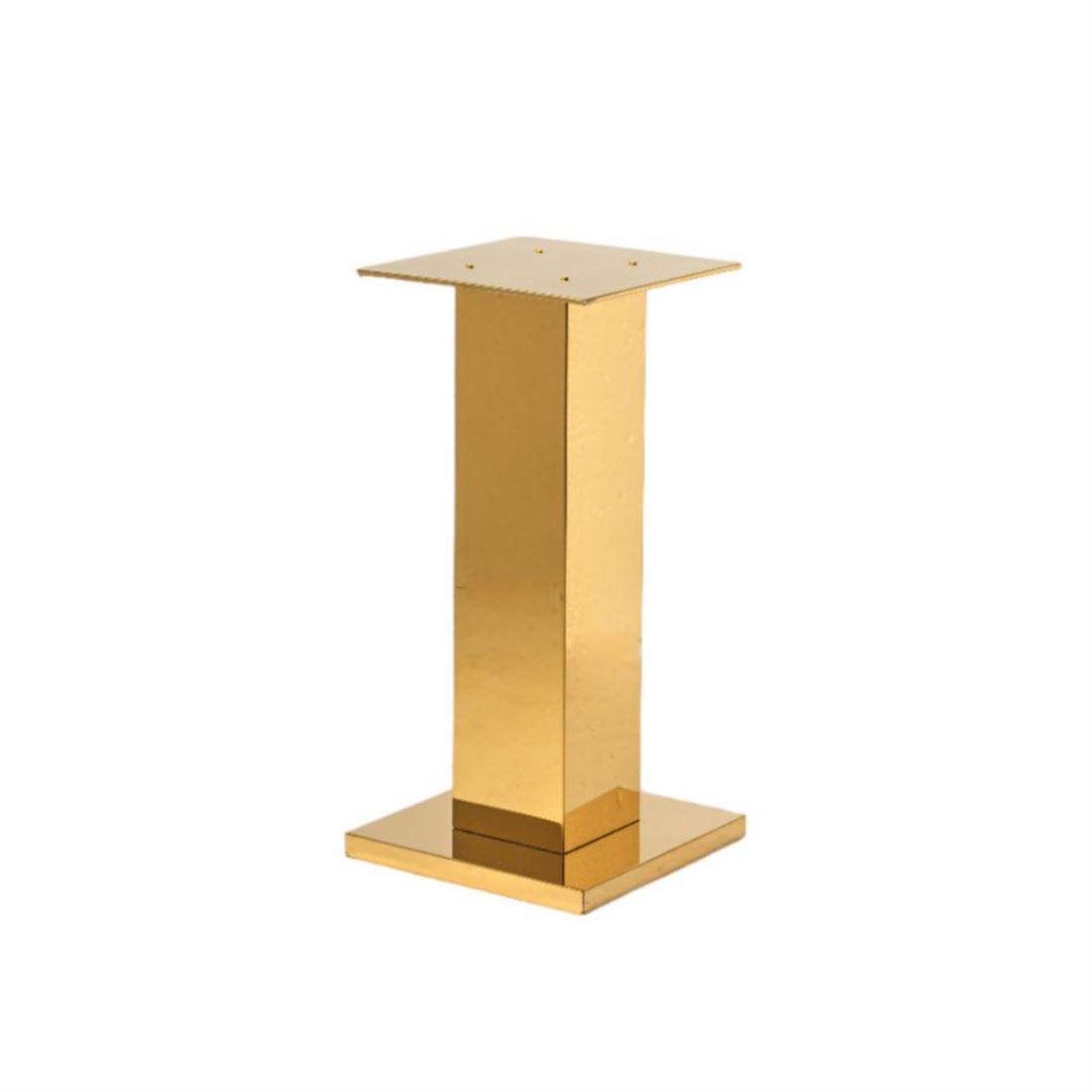 Coluna Efeito Espelho Quadrado Dourado 80cm