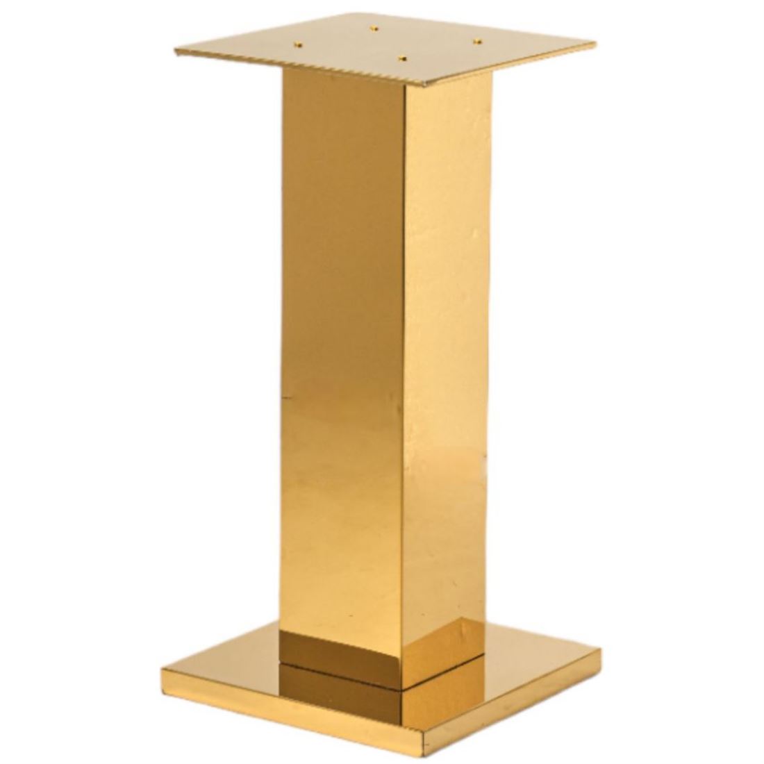 Coluna Efeito Espelho Quadrado Dourado 100cm