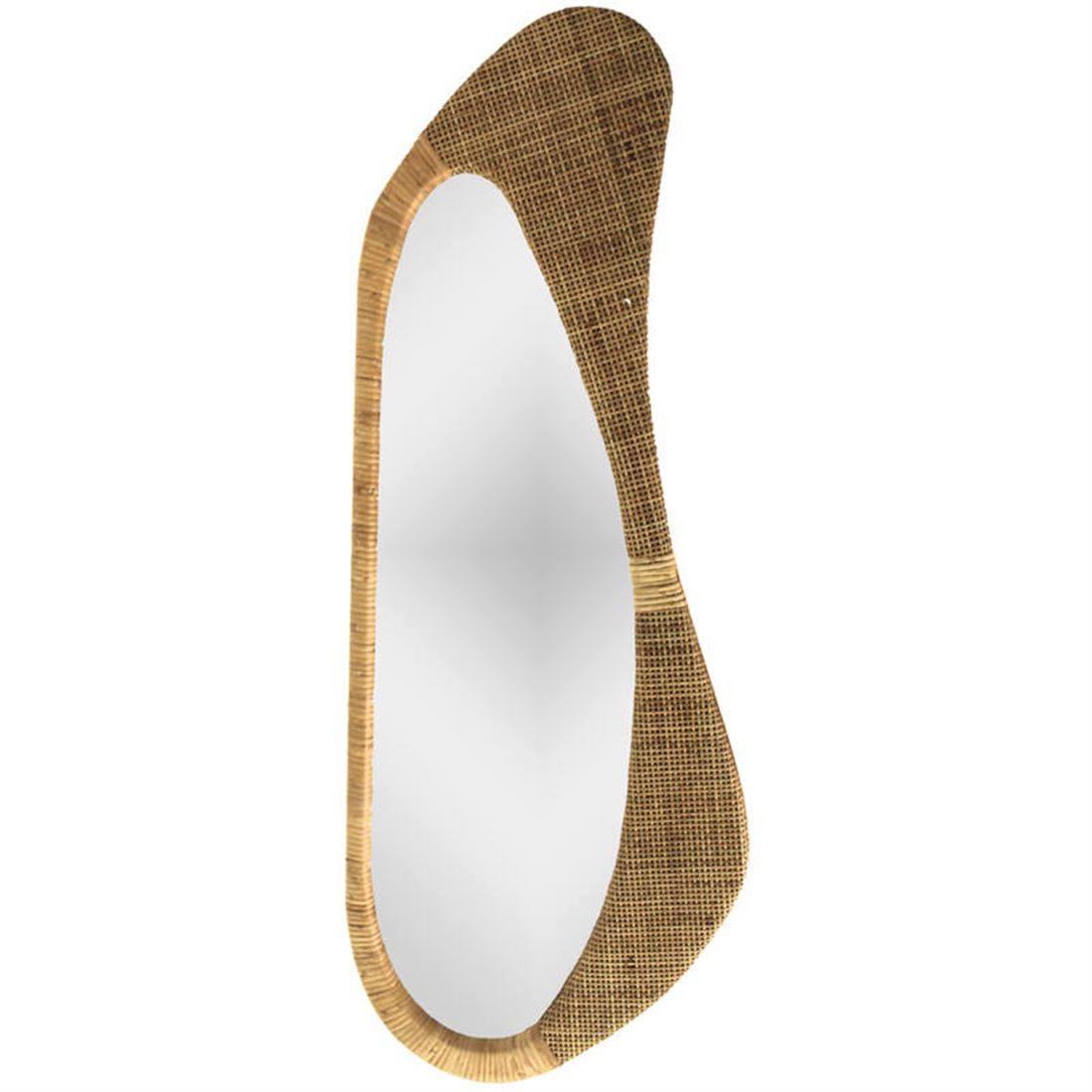Espelho Rattan c/Moldura Natural 107x40cm