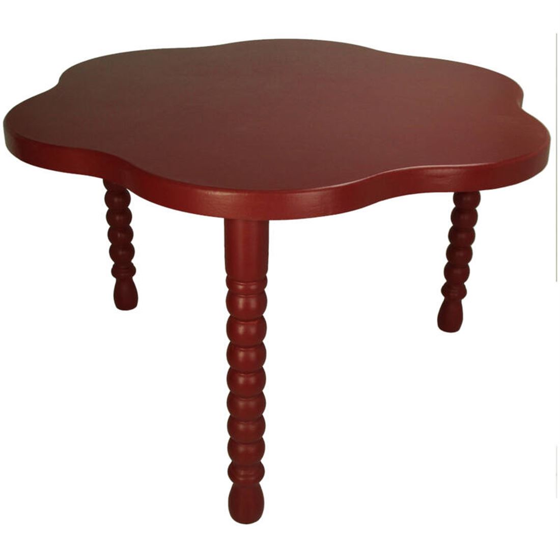 Mesa Madeira Clássica Vermelha 35x57x57cm