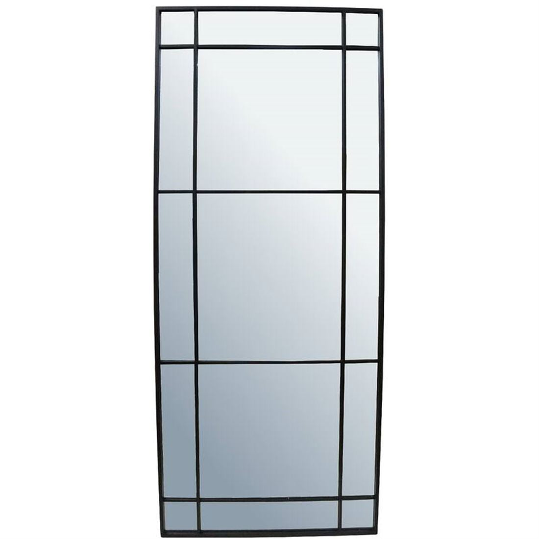 Espelho Moldura Metal Preta 77x183cm