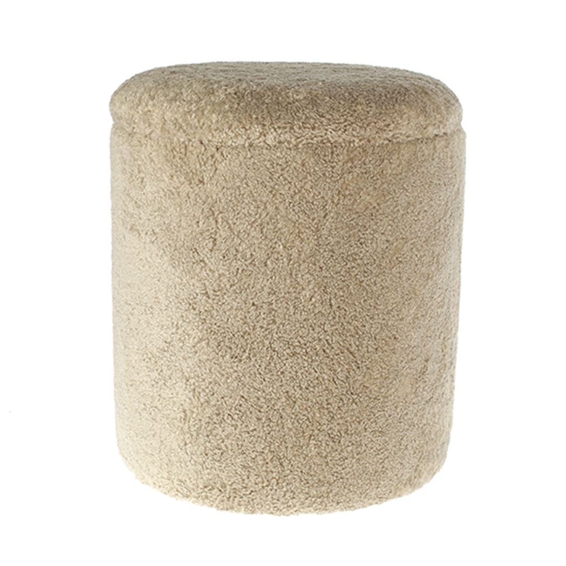 Pouf Castanho Claro c/Arrumação 45x40cm
