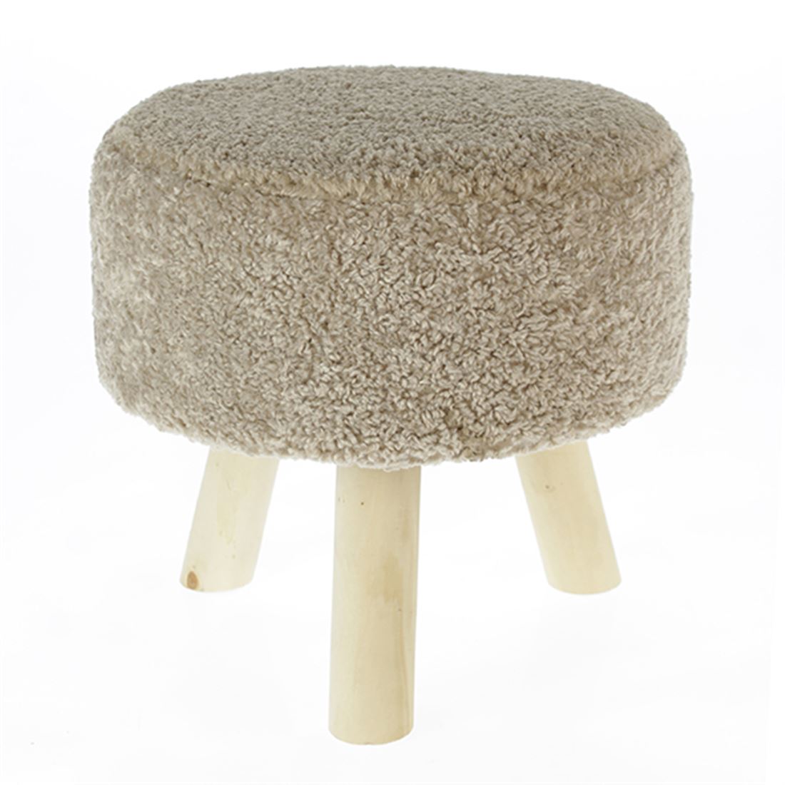 Banco c/3 Pernas Castanho Claro Texturado 33cm