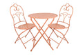 Conjunto Mesa/2x Cadeira Salmão Bistroset