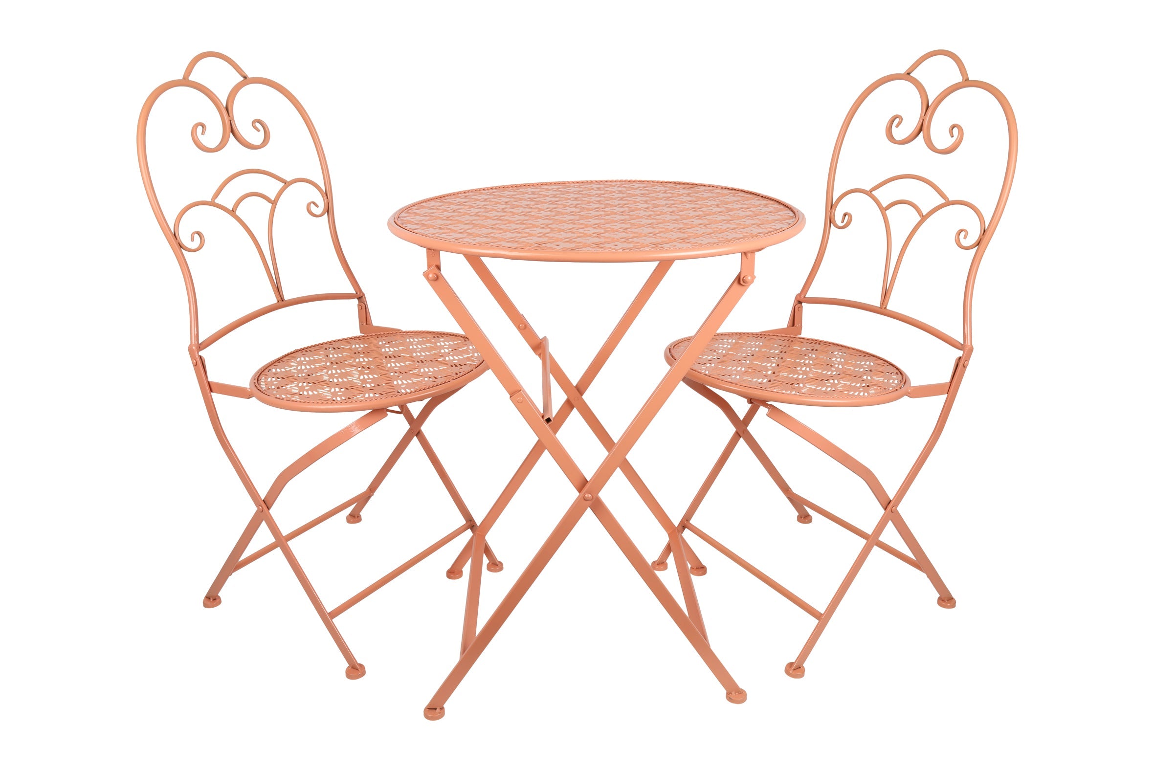 Conjunto Mesa/2x Cadeira Salmão Bistroset