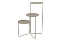 Suporte Metal Bege p/Floreiras Conjunto 3 Peças 50x35x70cm