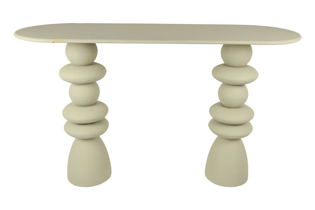 Mesa Consola Metal Janel Pérola 120x40x72cm