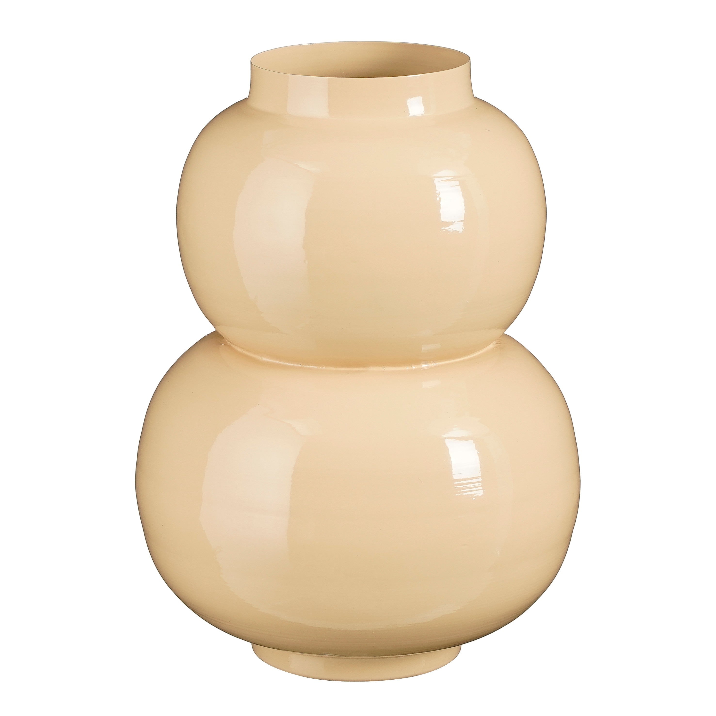 Vaso Boud Metal Bege 37x26cm