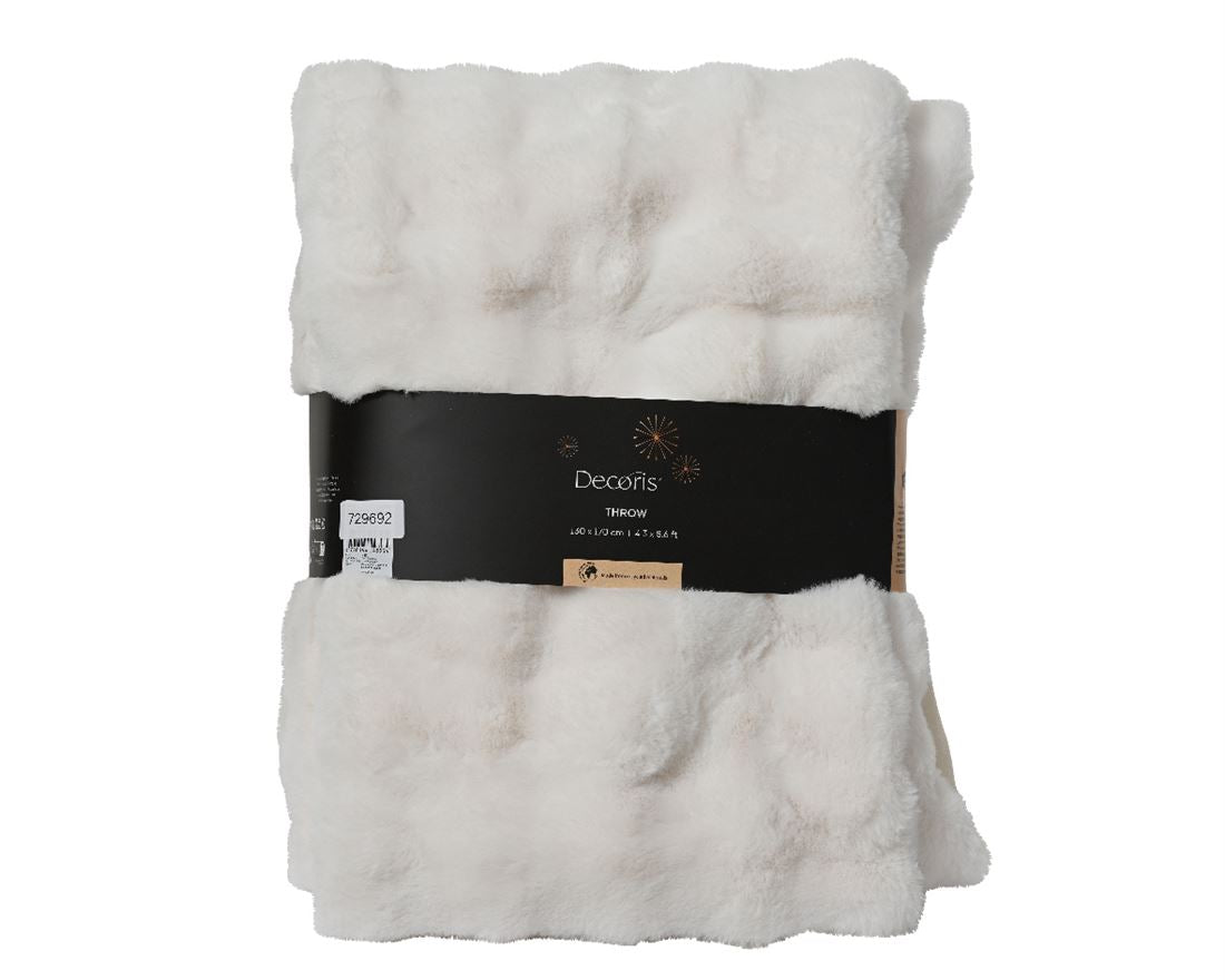 Manta Veludo Branca 130x170cm