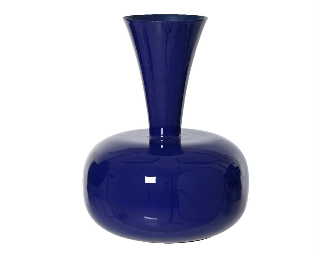 Vaso Metal Esmalte Azul 17x23cm