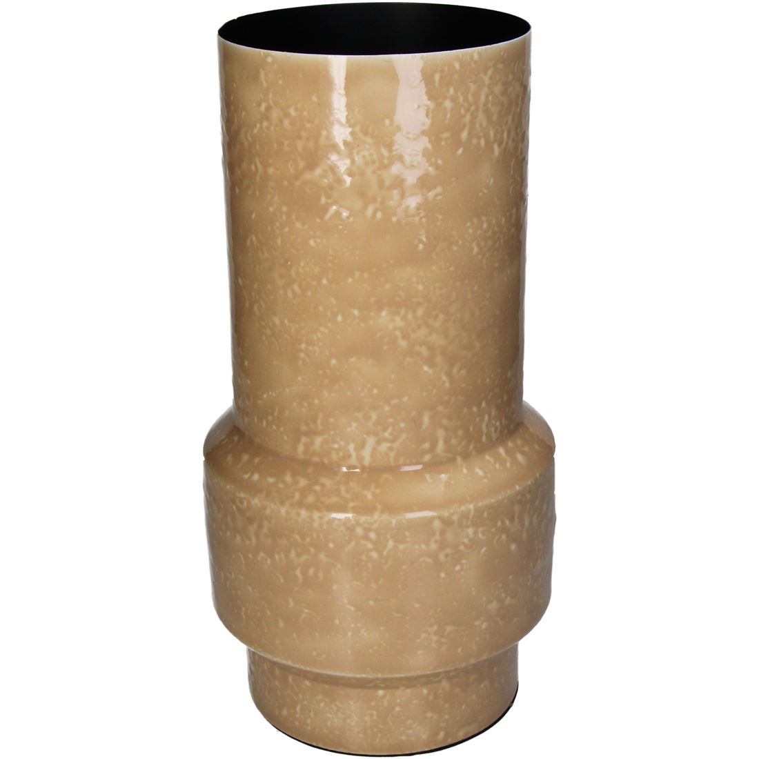 Jarra Metal c/Relevo Bege 37x19cm