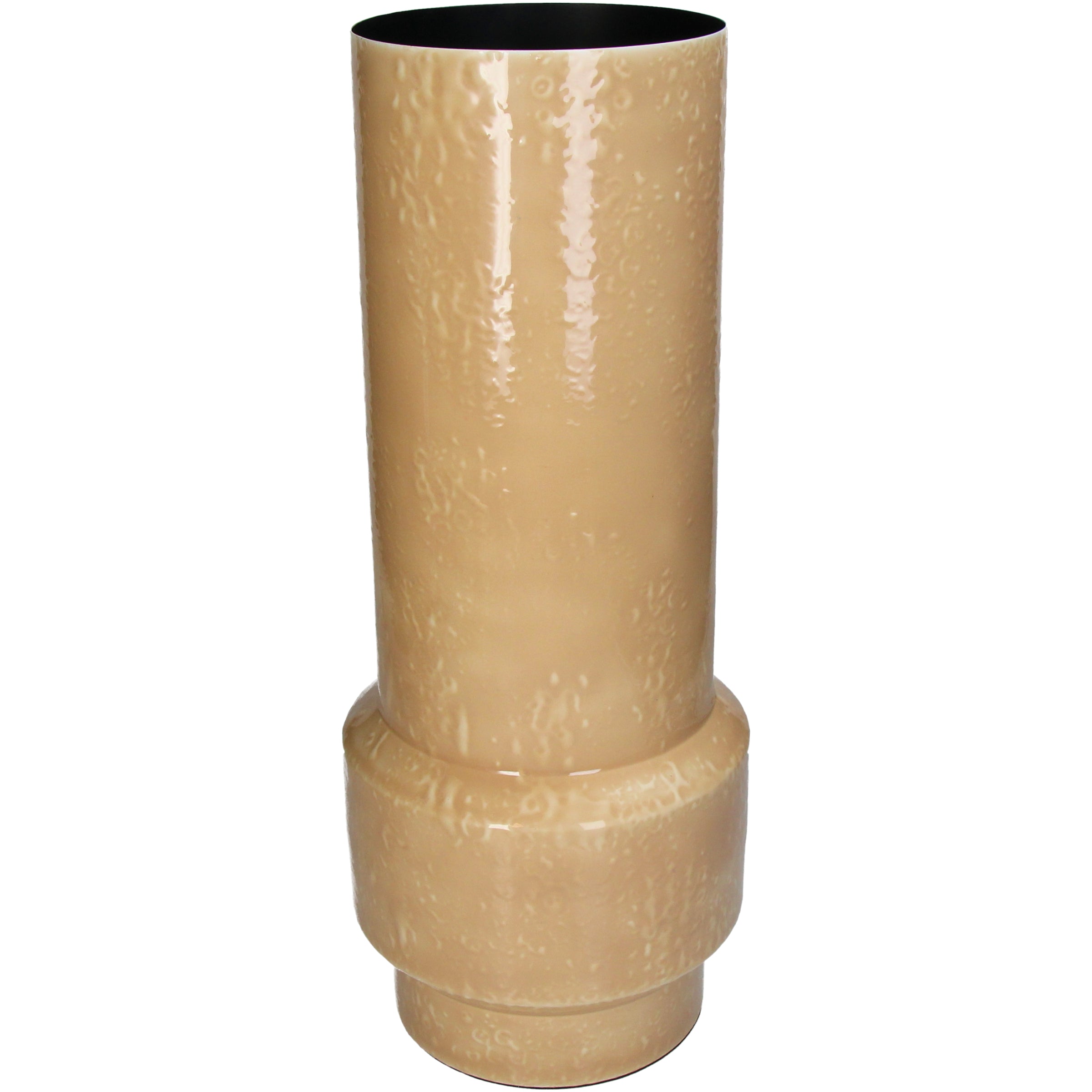 Jarra Metal c/Relevo Bege 46x19cm