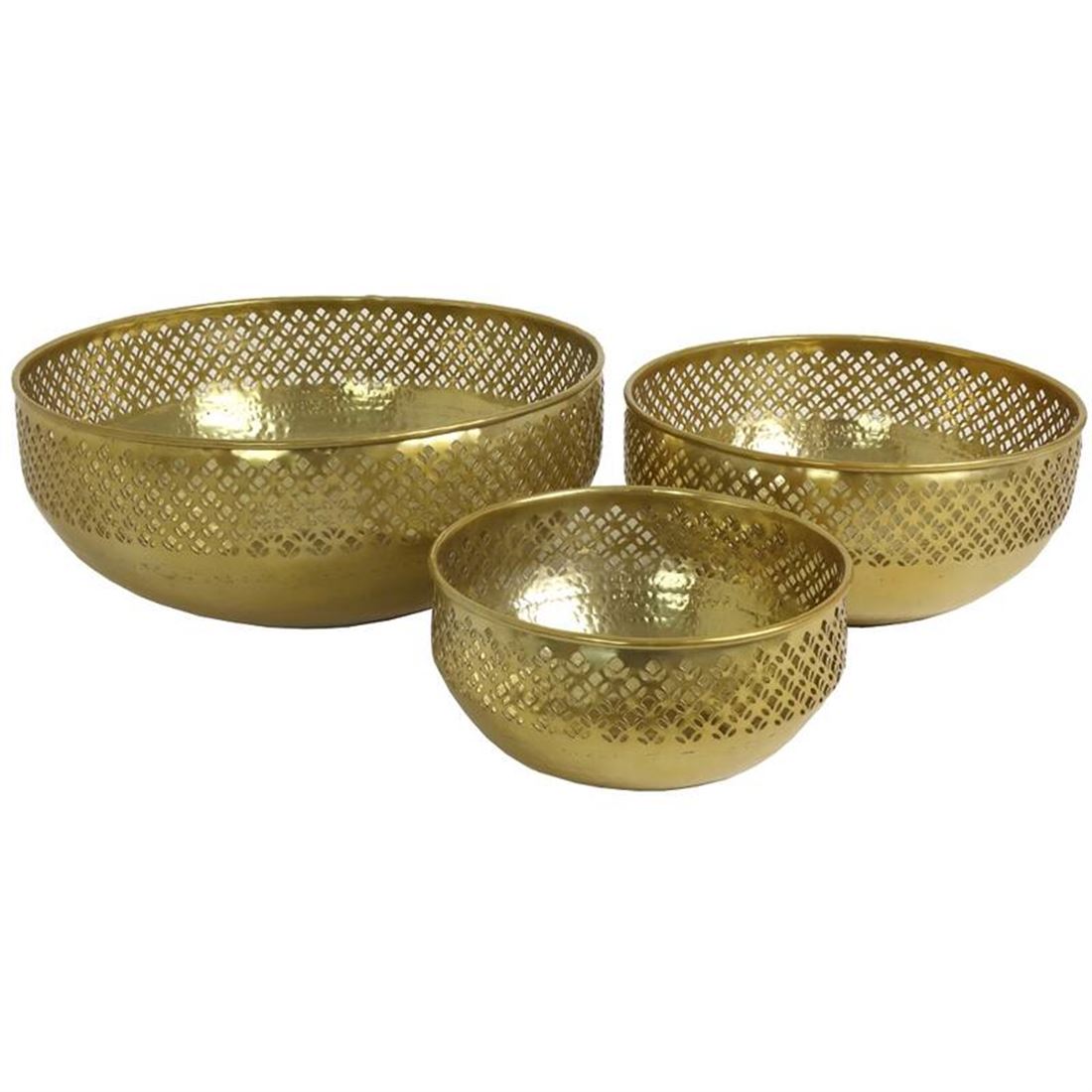 Bowl Metal Ouro c/Base 45cm