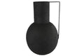 Jarrão Metal Texturado c/Asa Preto 70cm