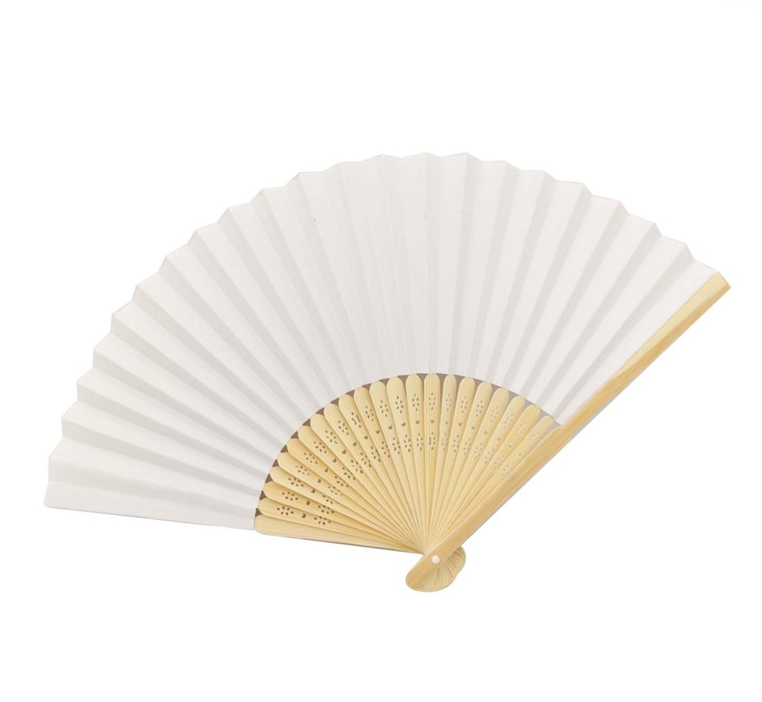 Leque Natural/Branco 21cm